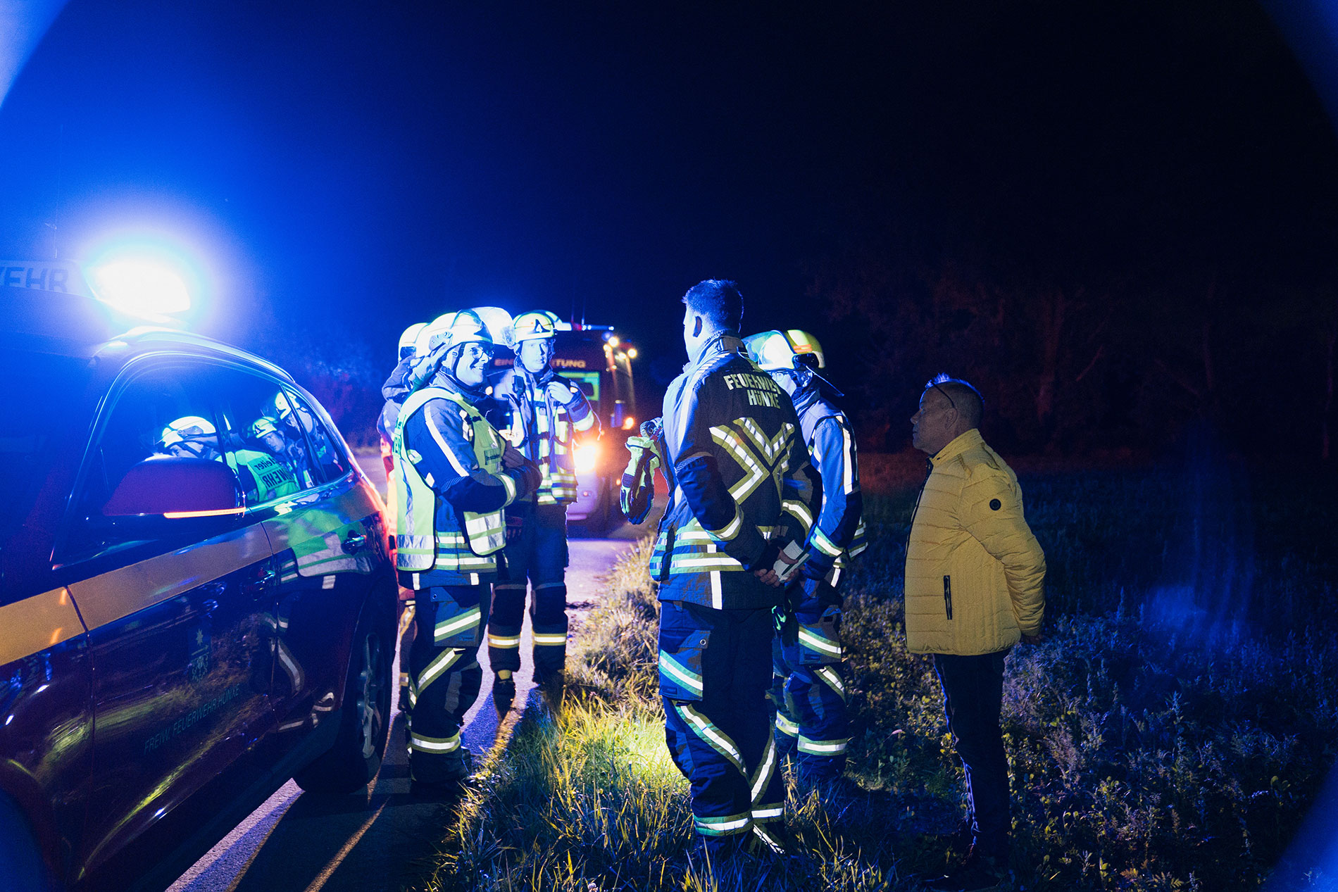 Gasleck - Feuerwehrübung in Hünxe