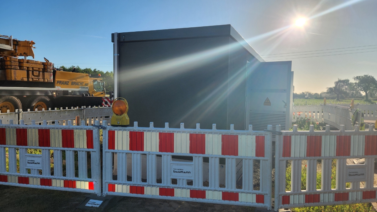Die neue Trafostation in Seppenrade