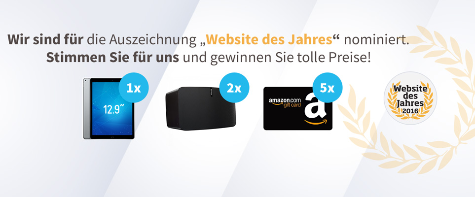 Website des Jahres: Votet für uns!