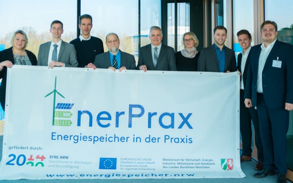 Die Projektgruppe von "EnerPrax" (Energiespeicher) trifft sich bei Gelsenwasser.