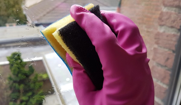 Fensterputzen mit schwarzem Tee und Zitrone: Chemische Reiniger werden für saubere Fenster nicht benötigt.