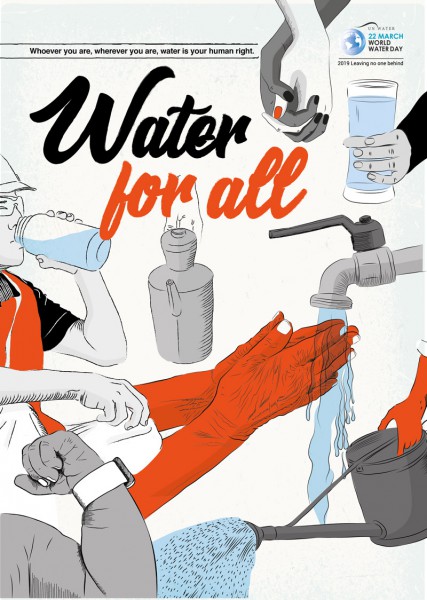 Weltwassertag 2019. Das Motto in diesem Jahr ist "Niemanden zurücklassen"