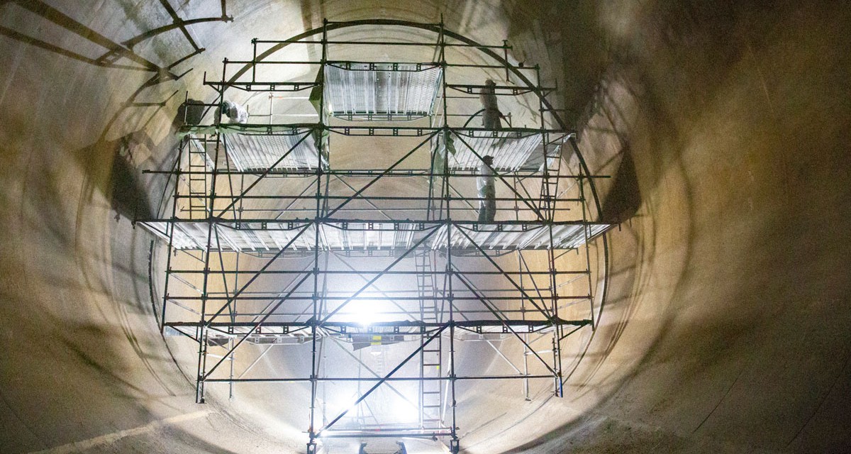 Kammern im Trinkwasserspeicher Halde Scholven werden saniert