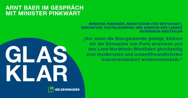 GLASKLAR, der Politik-Podcast von Gelsenwasser, Folge 1 mit NRW-Wirtschaftsminister Andreas Pinkwart