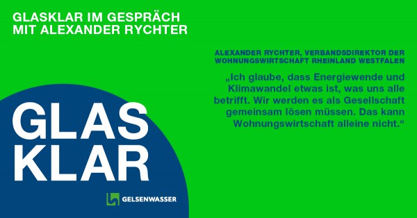 Gelsenwasser Podcast GLASKLAR zu Klimaschutz und Wohnen mit Alexander Rychter