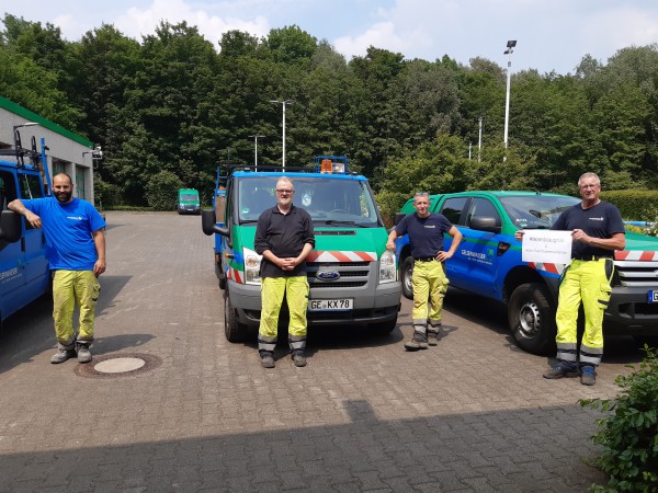 Team blau grün von Gelsenwasser zum Tag der Daseinsvorsorge 2021