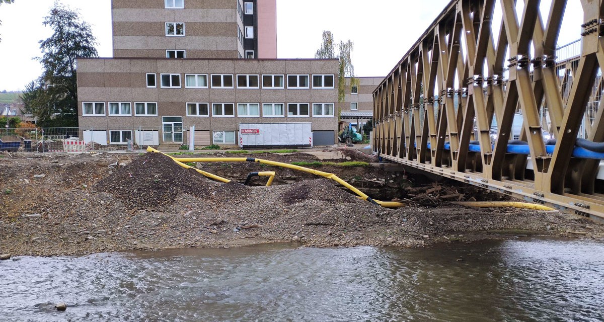 Hochwasser im Ahrtal: Team blau-grün repariert Gasnetzanschlüsse