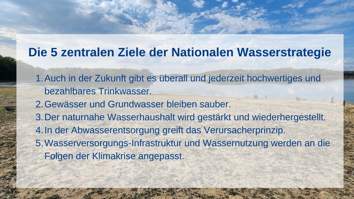 Die 5 zentralen Ziele der Wasserstrategie