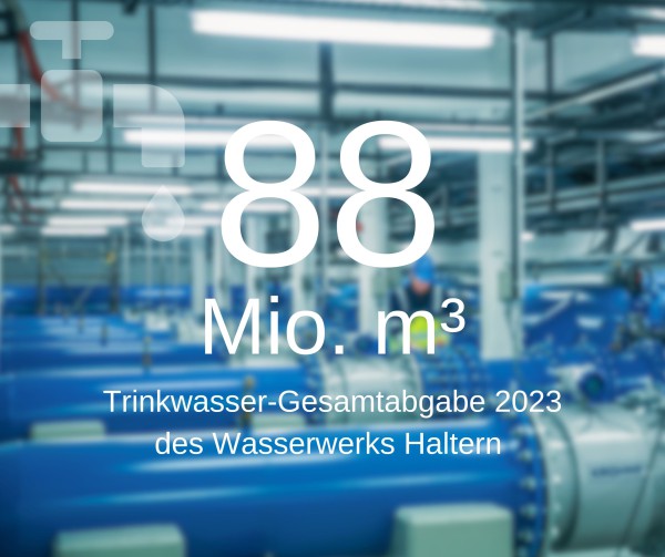 Gesamt-Trinkwasserabgabe des Wasserwerk Haltern in 2023