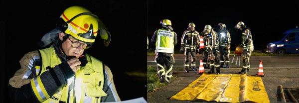 Feuerwehr bei der Übung
